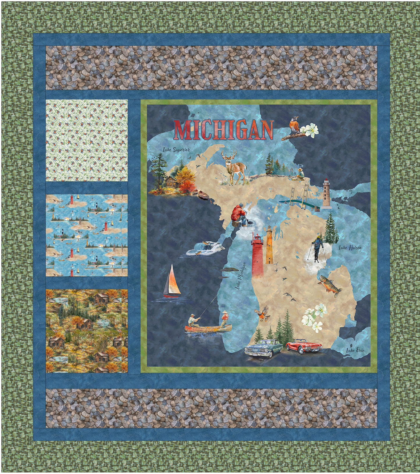 2025 All Michigan Shop Hop Window Boxes Quilt Kit Pre-Order