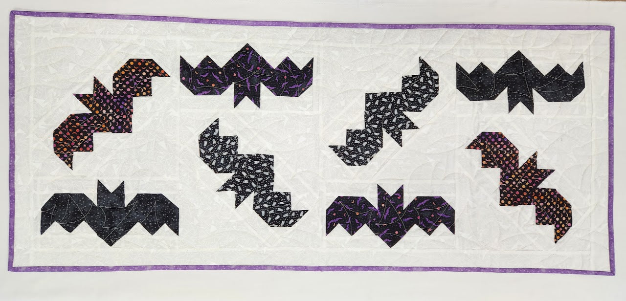 Modern Holiday Table Runner - Bats, Kit