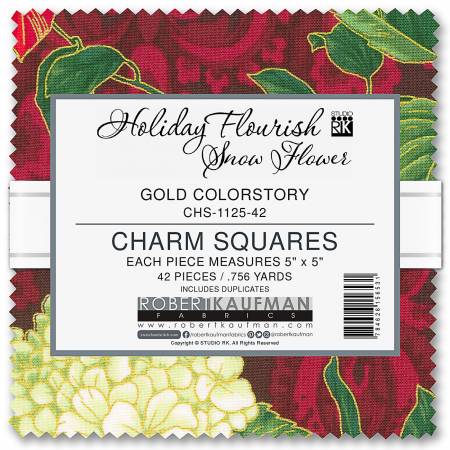 Holiday Flourish - Snow Flower Gold, Pre-cuts