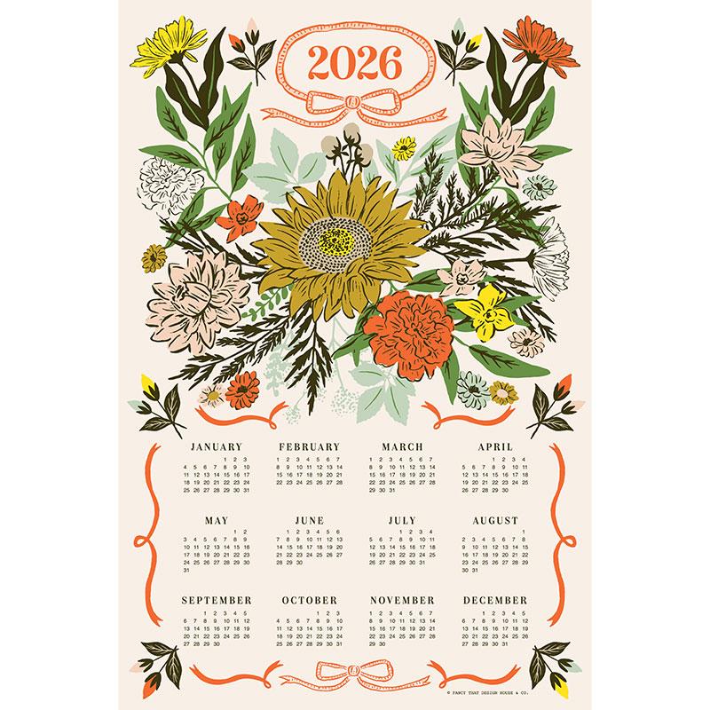 Fancy That 2026 Calendar Tea Towel