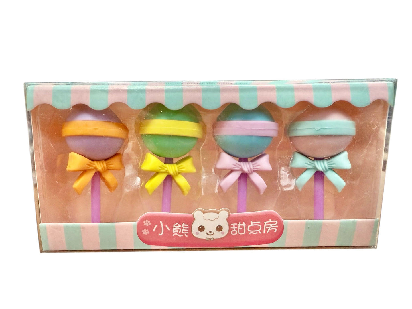 Bear Cake Shop Cute Cow and Baby Rattle Erasers