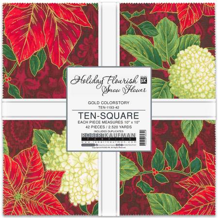 Holiday Flourish - Snow Flower Gold, Pre-cuts