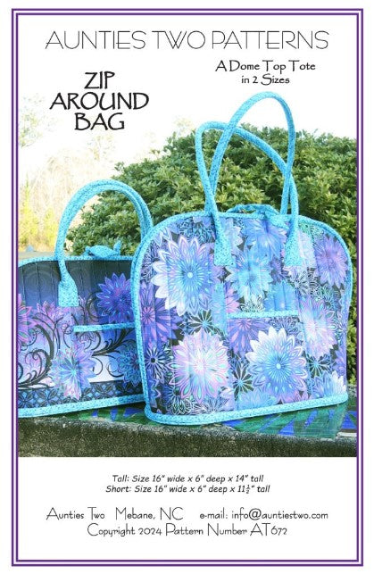 Pattern Zip Around Bag - Dome Top Tote Pattern