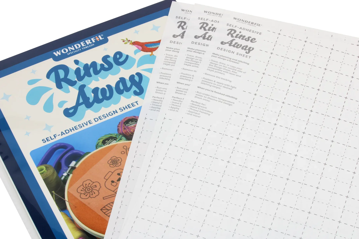 Wonderfil Rinse Away: Self Adhesive Design Sheet