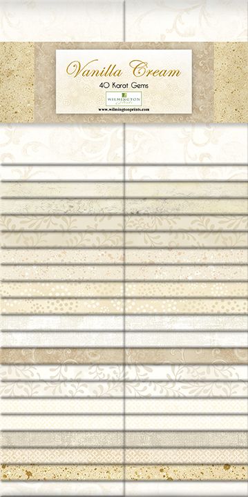 Vanilla Cream 2.5" x 44" Strip Pack (40pcs) by Wilmington Prints