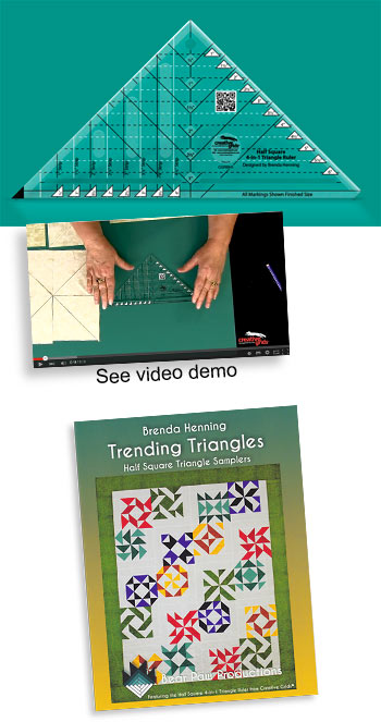 Creative Grids Half Square 4-in-1 Triangle Ruler
