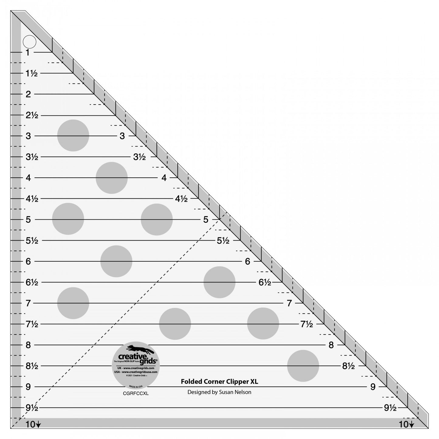 Creative Grids Folded Corner Clipper XL Ruler