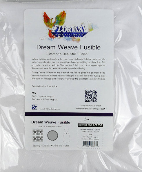 Floriani Dream Weave White 30in X 3 yds, Floriani