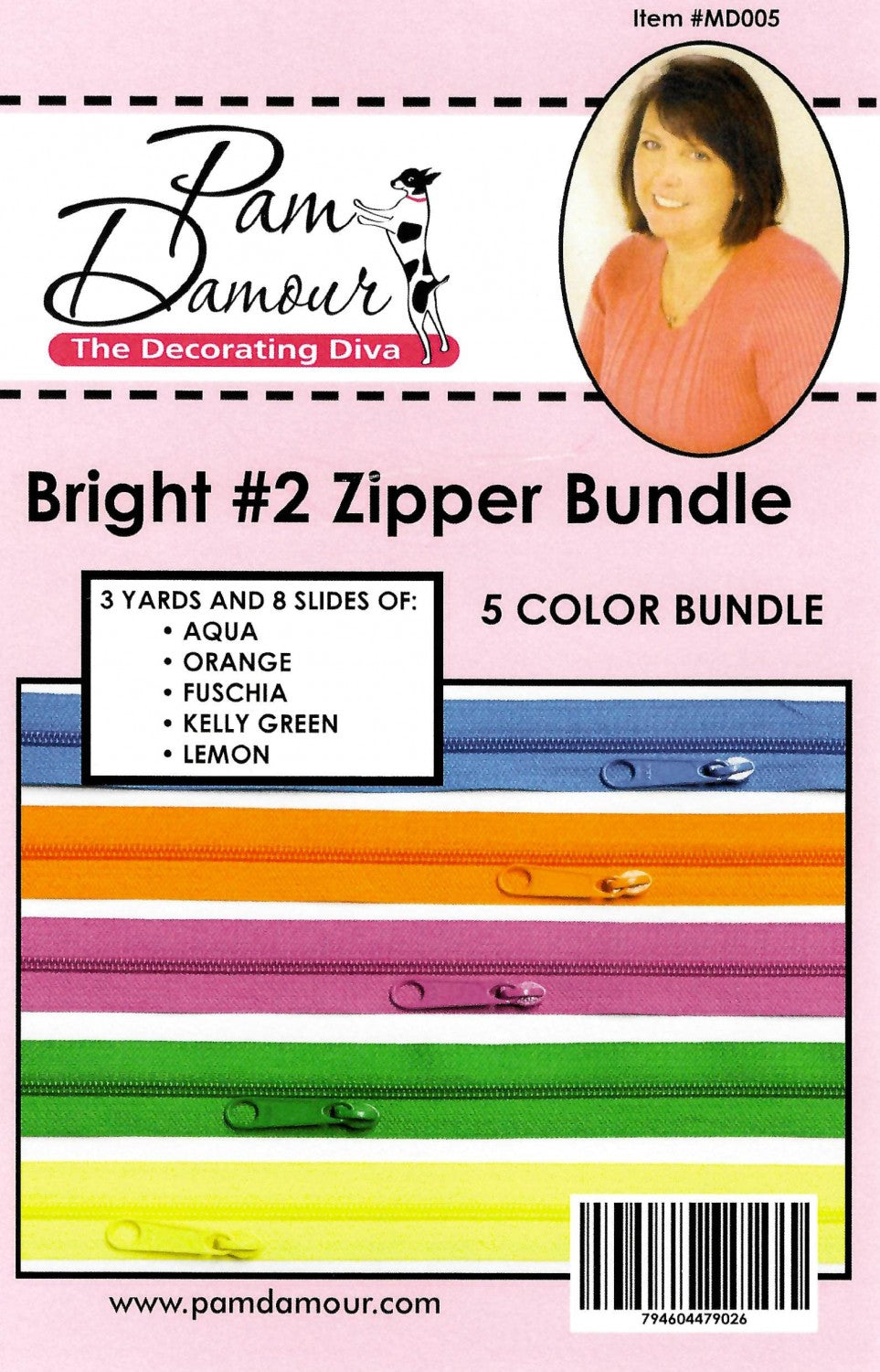 Pam Damour Reversible Coil Zipper Tape Bundles, Multiple Colors