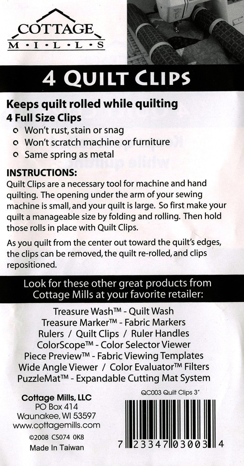 Quilt Clips 3" - set of 4