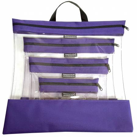 See Your Stuff 4 pc Bag Set, Multiple Colors