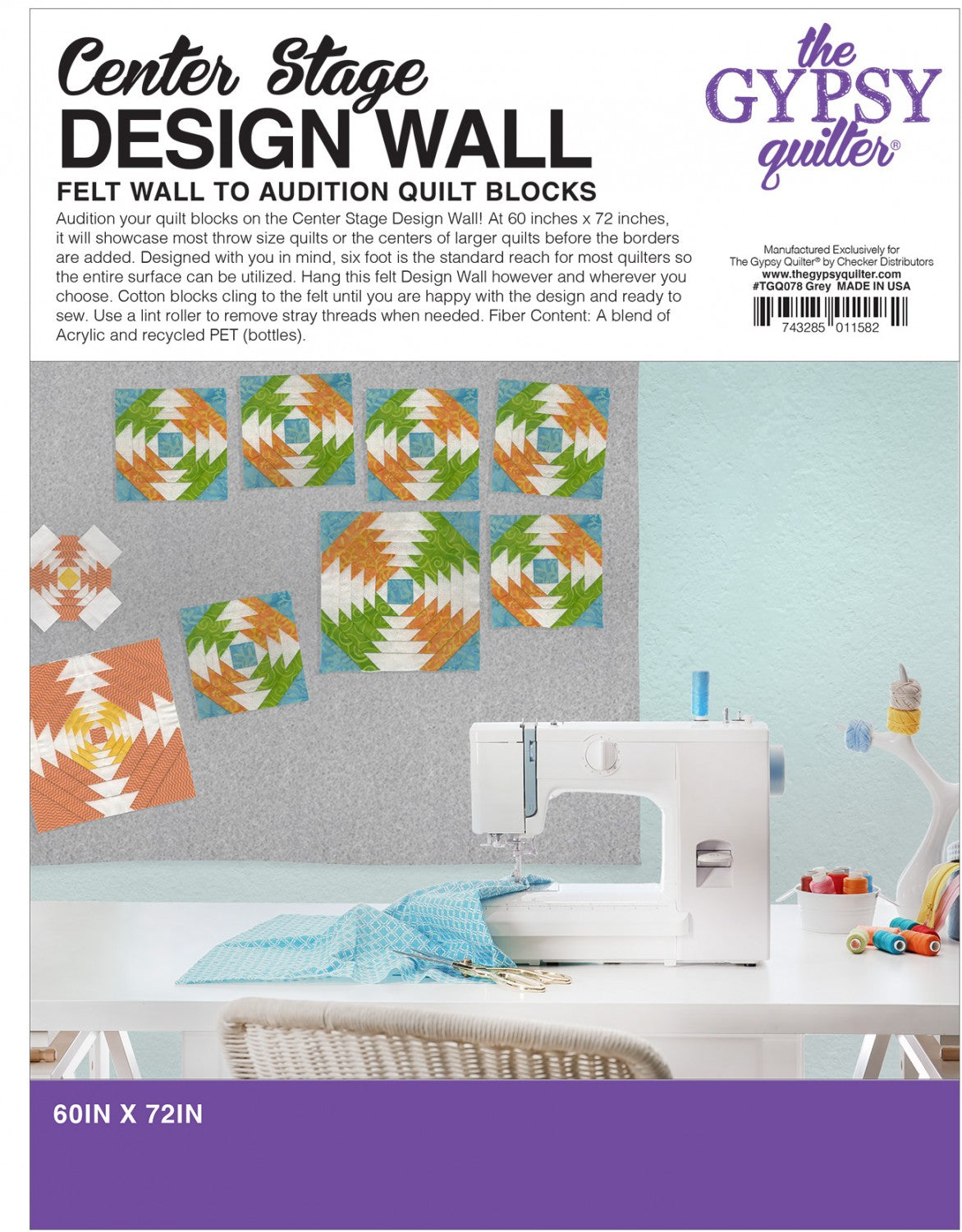 Center Stage Design Wall 60in x 72in, Multiple Colors