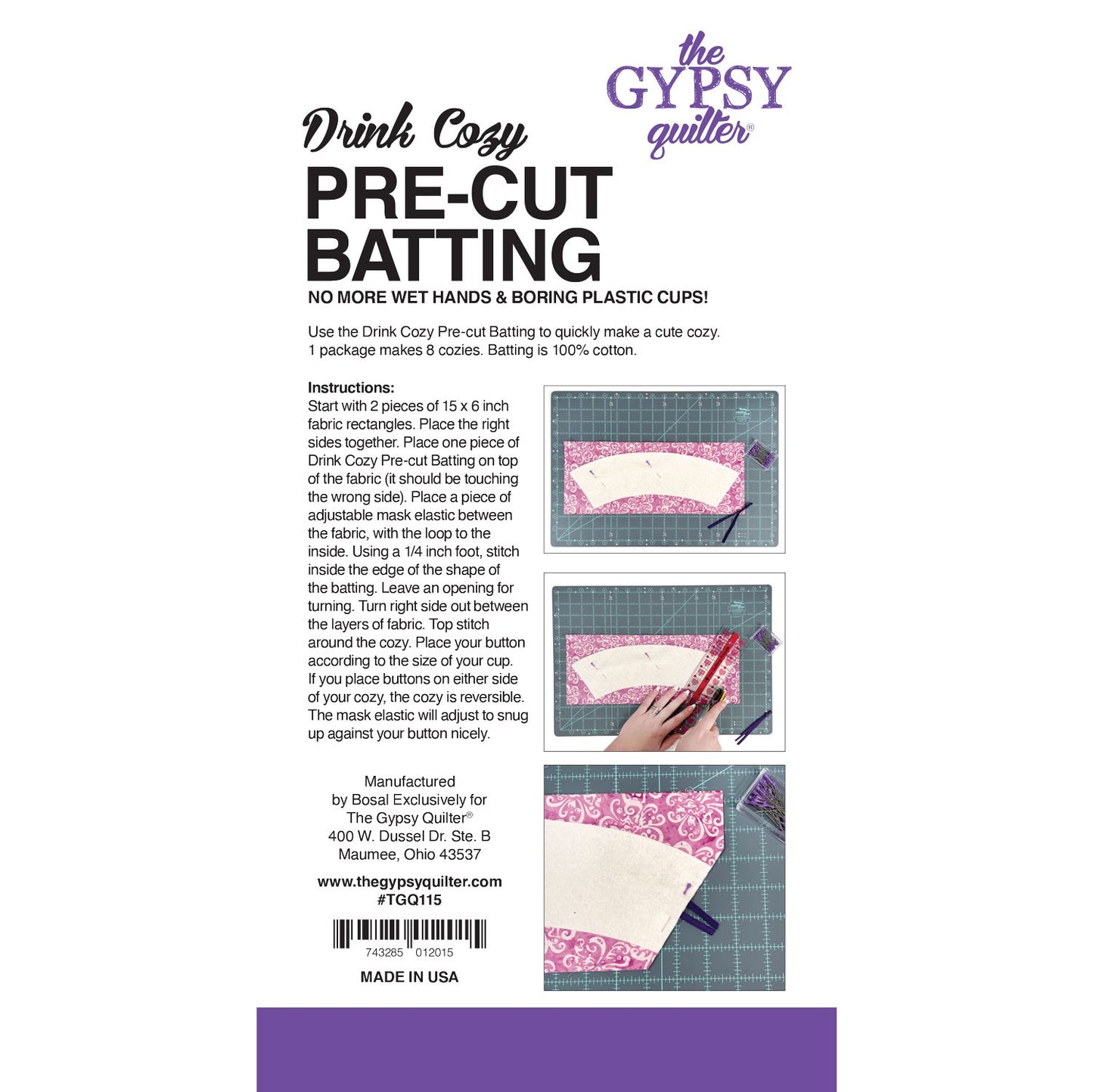 Drink Cozy Pre-cut Batting