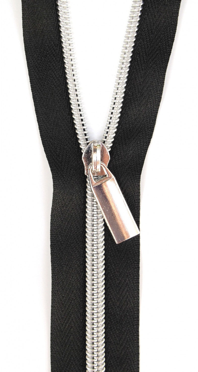 Zippers By The Yard, #5 Nylon Zipper & 9 Pulls