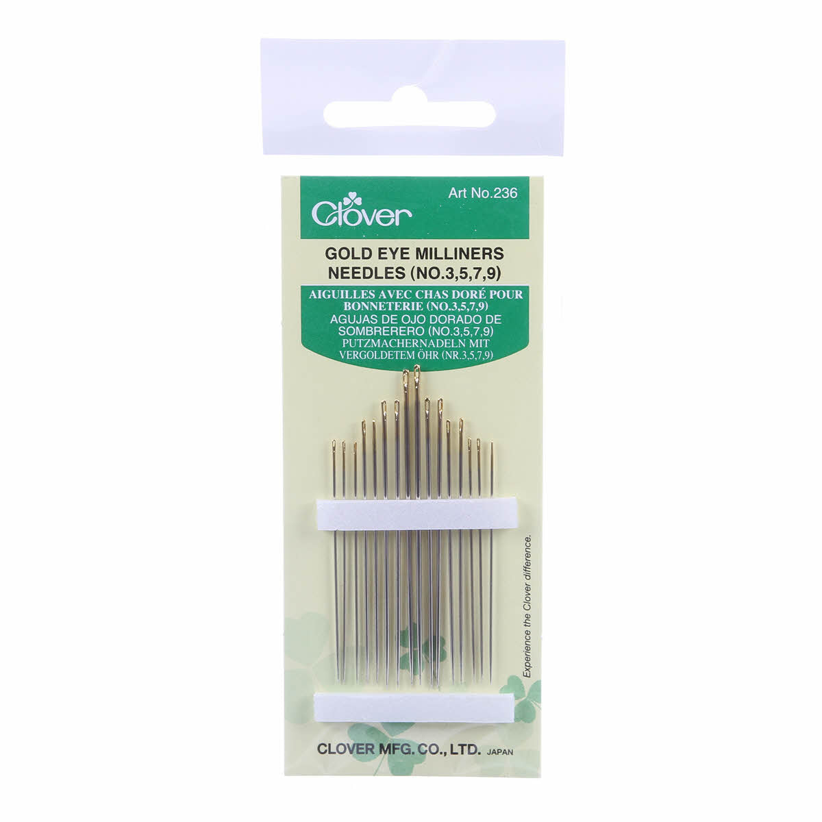 Gold Eye Milliners Needles (No. 3,5,7,9)