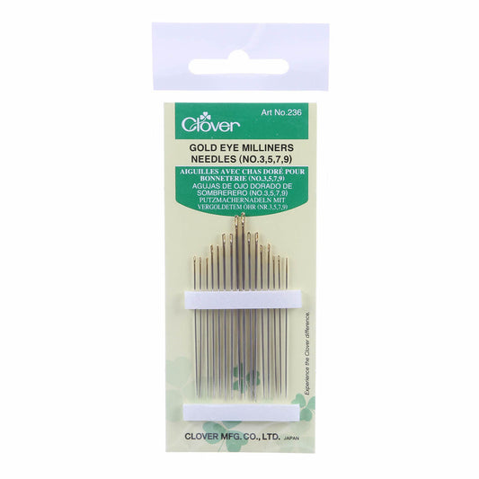 Gold Eye Milliners Needles (No. 3,5,7,9)