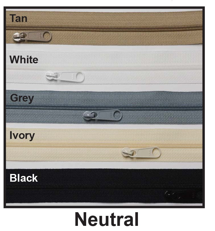 Pam Damour Reversible Coil Zipper Tape Bundles, Multiple Colors