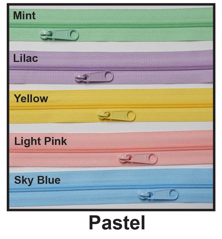 Pam Damour Reversible Coil Zipper Tape Bundles, Multiple Colors