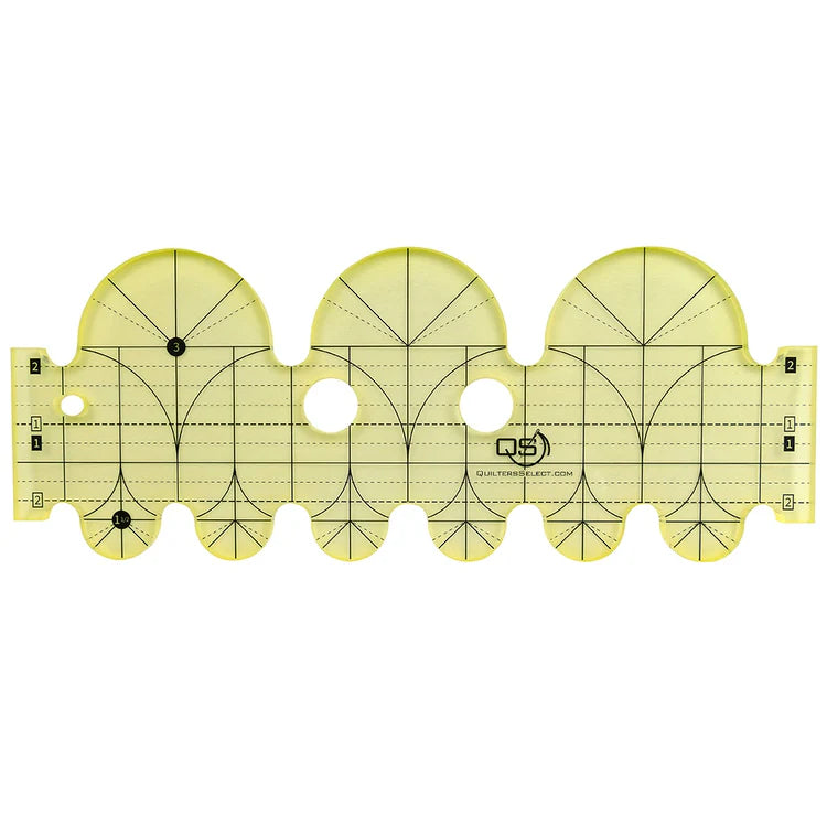 Quilters Select Precision Machine Quilting Rulers 3" and 1.5" Diameter Arcs