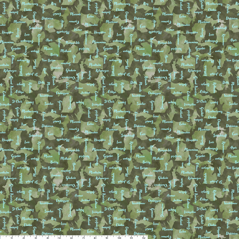 2025 All Michigan Shop Hop Pre-Order: Counties (Assorted Colors) (1/2yd increments)