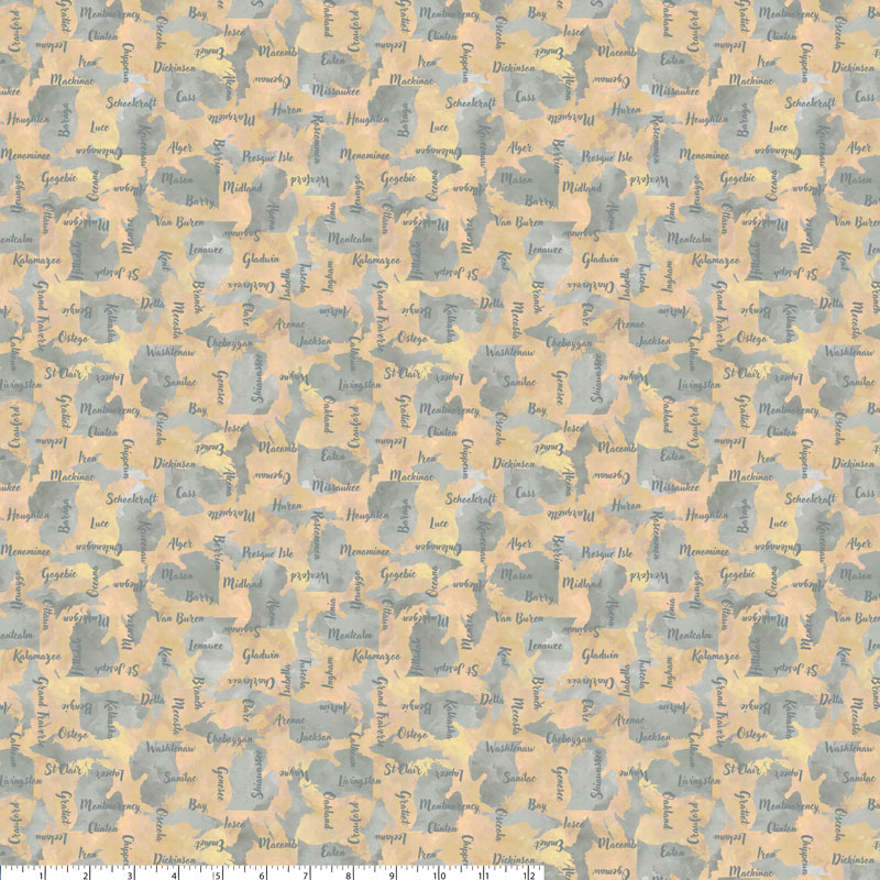 2025 All Michigan Shop Hop Pre-Order: Counties (Assorted Colors) (1/2yd increments)