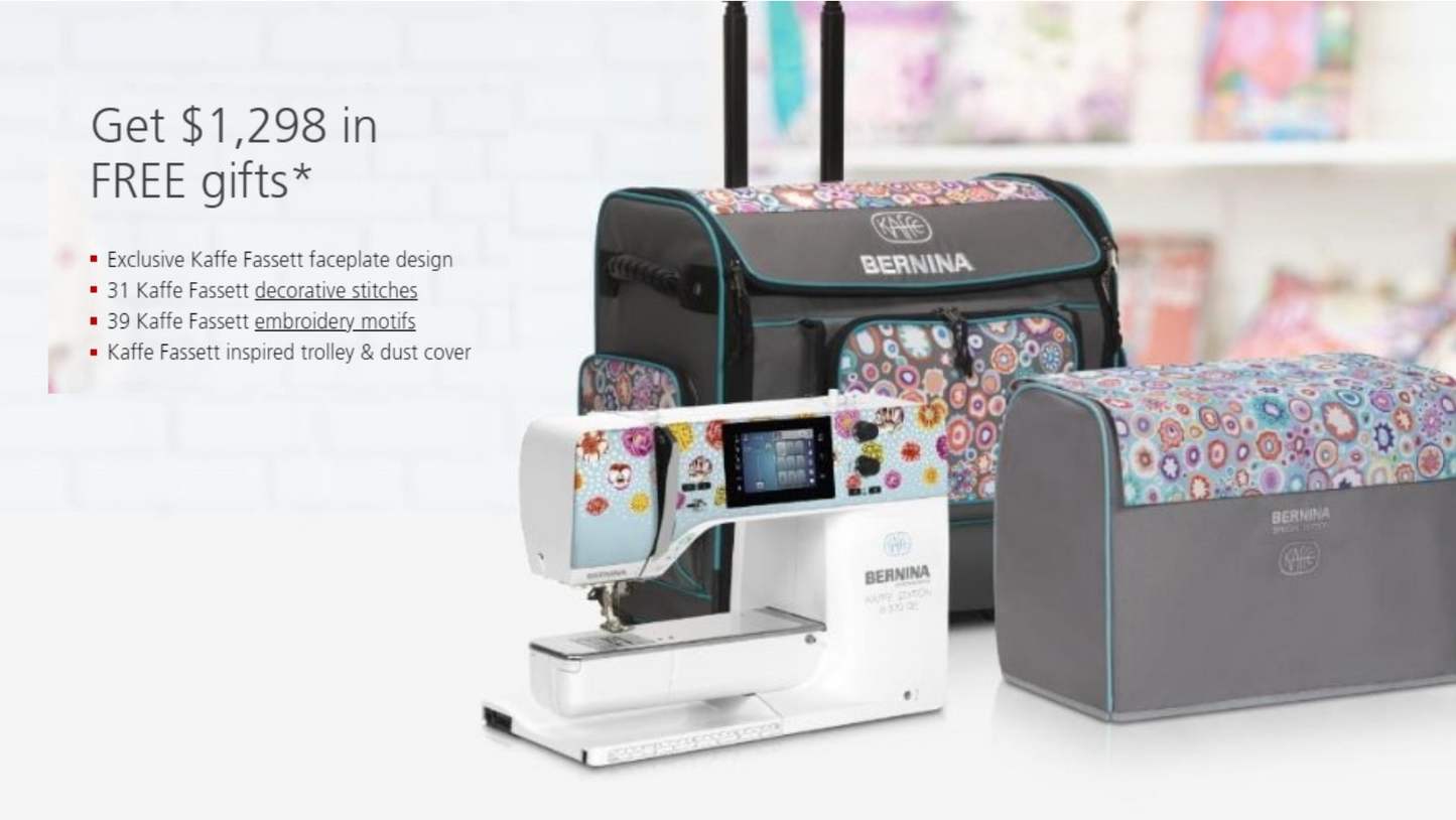 Bernina 570 QE Kaffe Edition - Sewing, Quilting, and Embroidery Machine