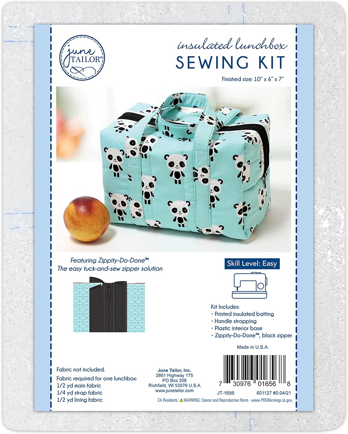 Quilt As You Go Insulated Lunchbox (multiple colors)