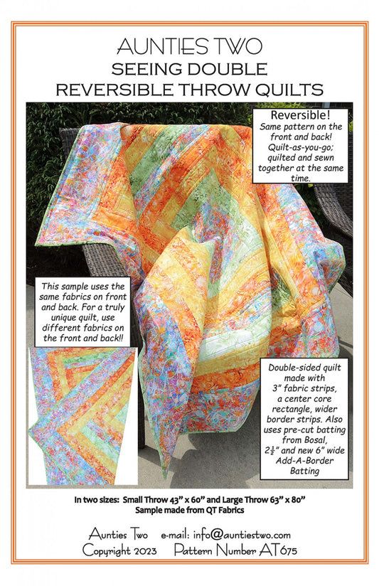 Seeing Double Reversible Throw Quilt Pattern