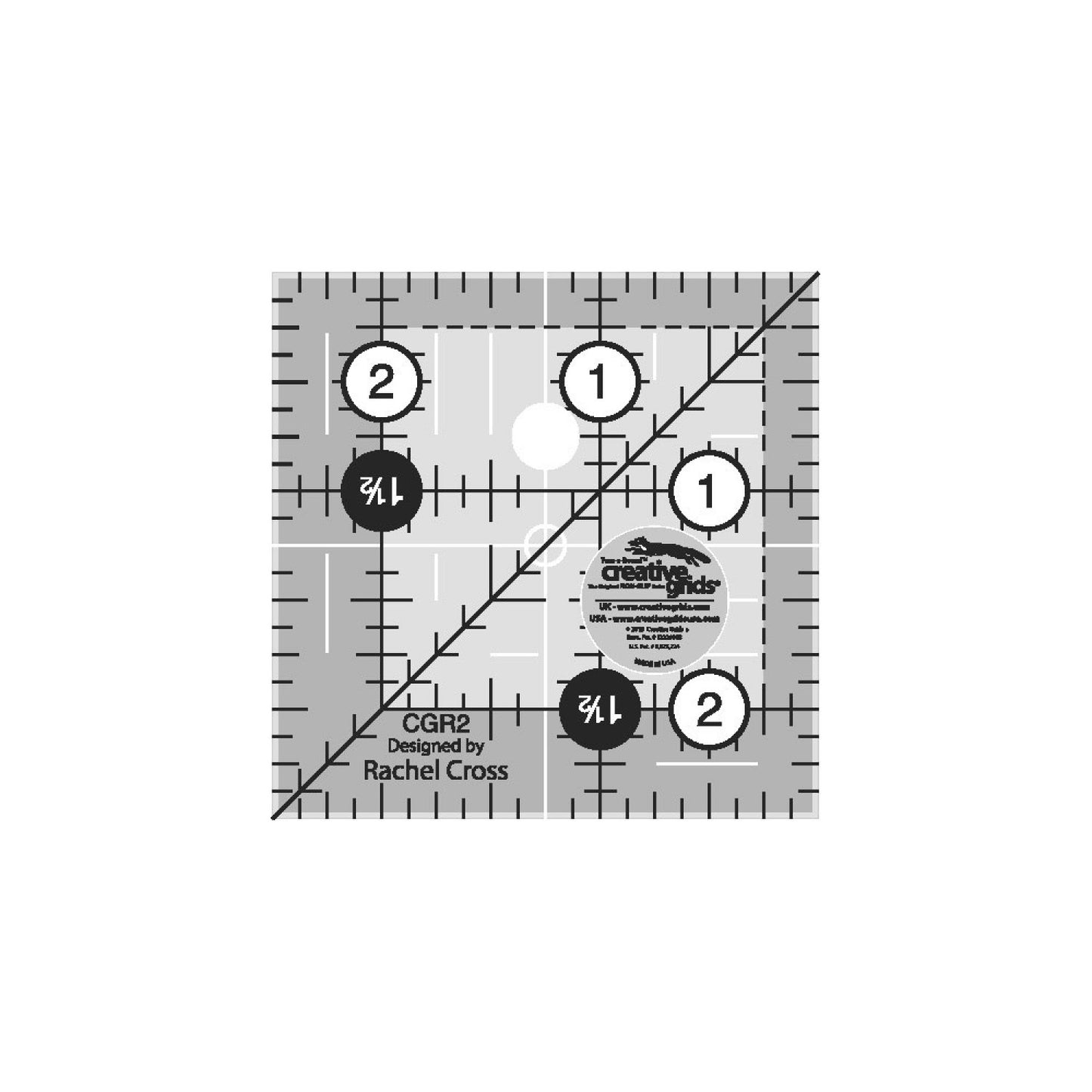Creative Grids 2.5" Square Ruler