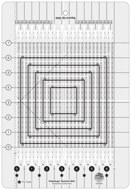 Creative Grids Stripology Quarters Mini Quilt Ruler