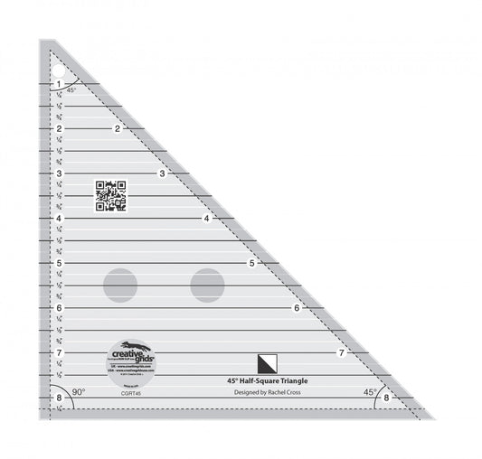 Creative Grids 45 Degree Half-Square Triangle Ruler