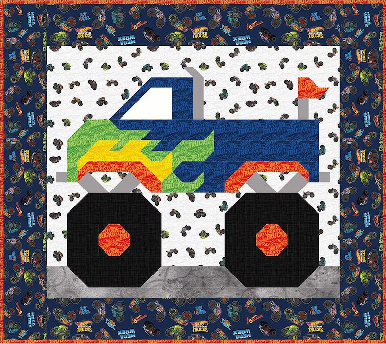 Hot Wheels Monster Truck Quilt, Kit