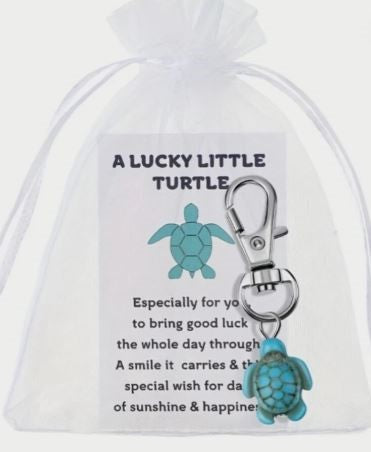 Lucky Little Turtle Key Chain or Zipper Pull