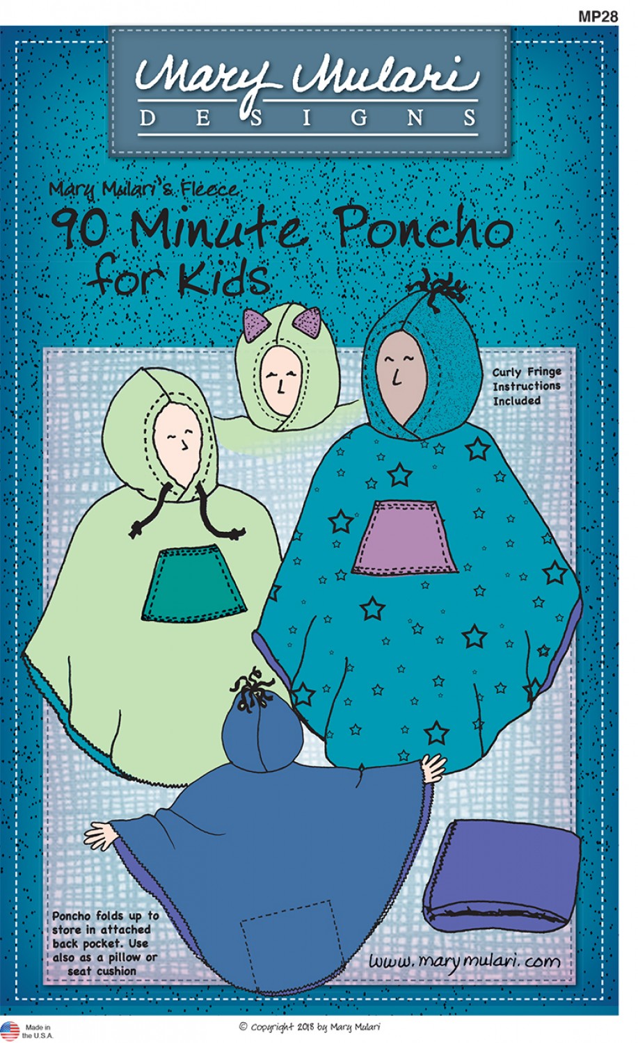 90 Minute Poncho for Kids, Pattern