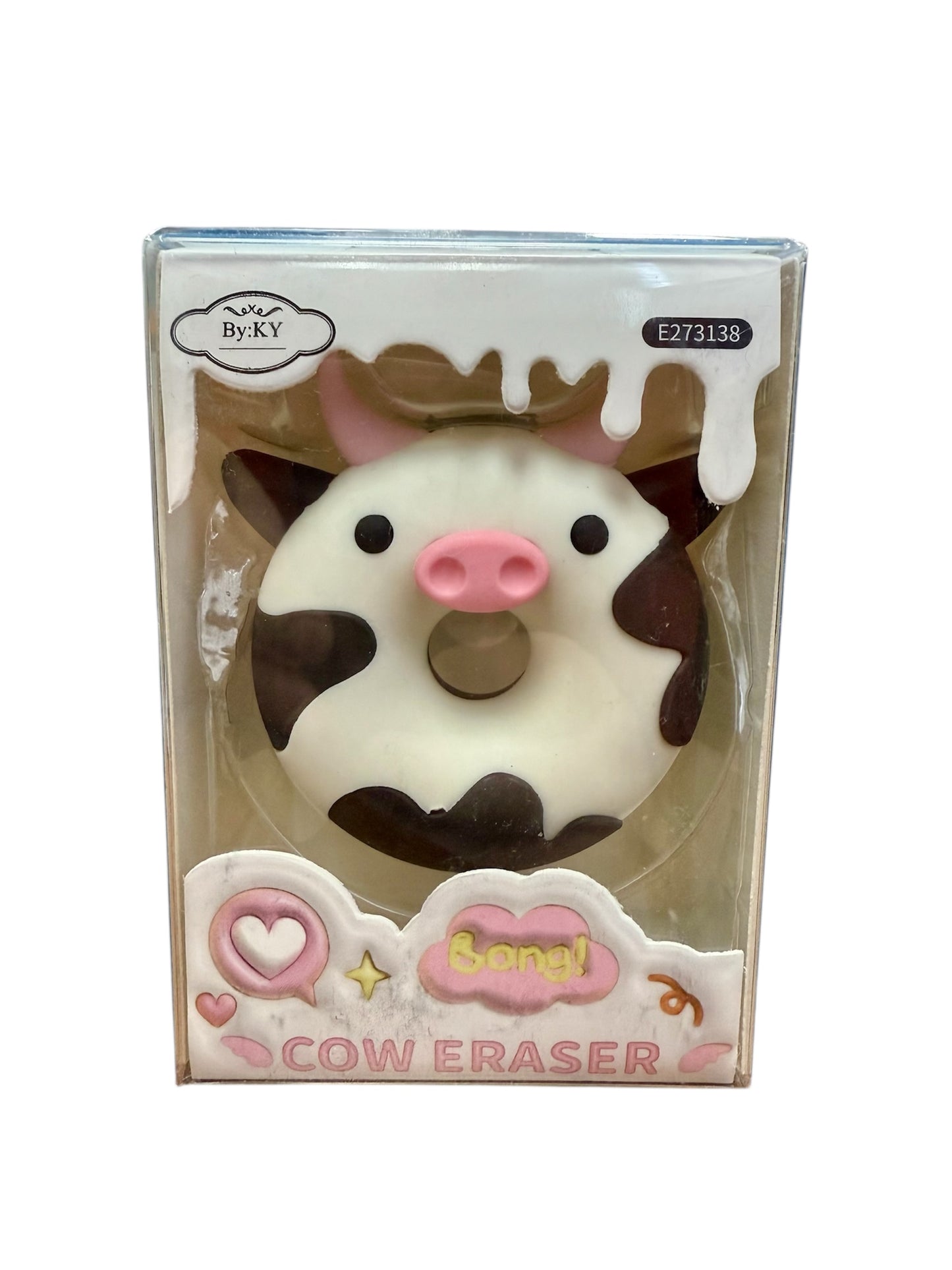 Bear Cake Shop Cute Cow and Baby Rattle Erasers