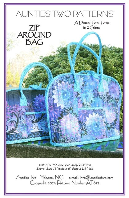 Zip Around Bag - Dome Top Tote Pattern