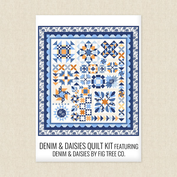 Denim & Daisies Quilt Kit