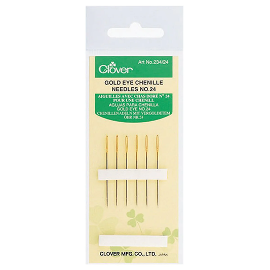 Clover Gold Eye Chenille Needles (No. 24)