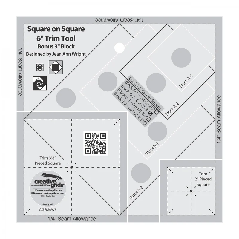 Creative Grids Square on Square Trim Tool (Assorted Sizes)