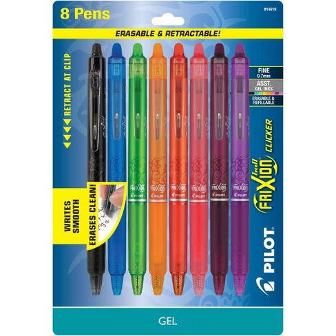 8pk FriXion Eraseable Pens Assorted Colors