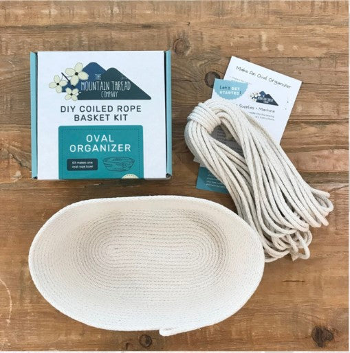 DIY Coiled Rope Basket Kit - Oval Organizer