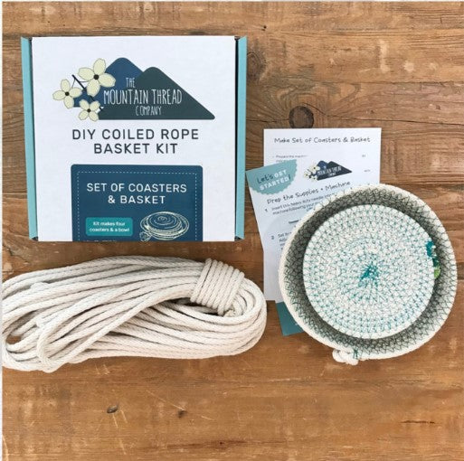 DIY Coiled Rope Basket Kit - Kit Rope Coasters and Basket