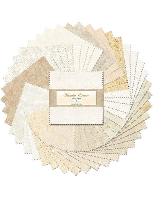 Vanilla Cream 5" Charm Pack (42pcs) by Wilmington Prints