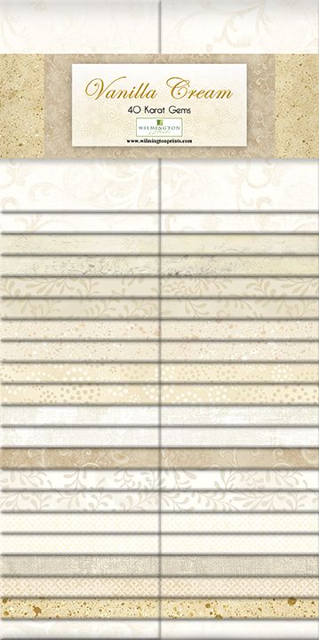 Vanilla Cream 2.5" x 44" Strip Pack (40pcs) by Wilmington Prints