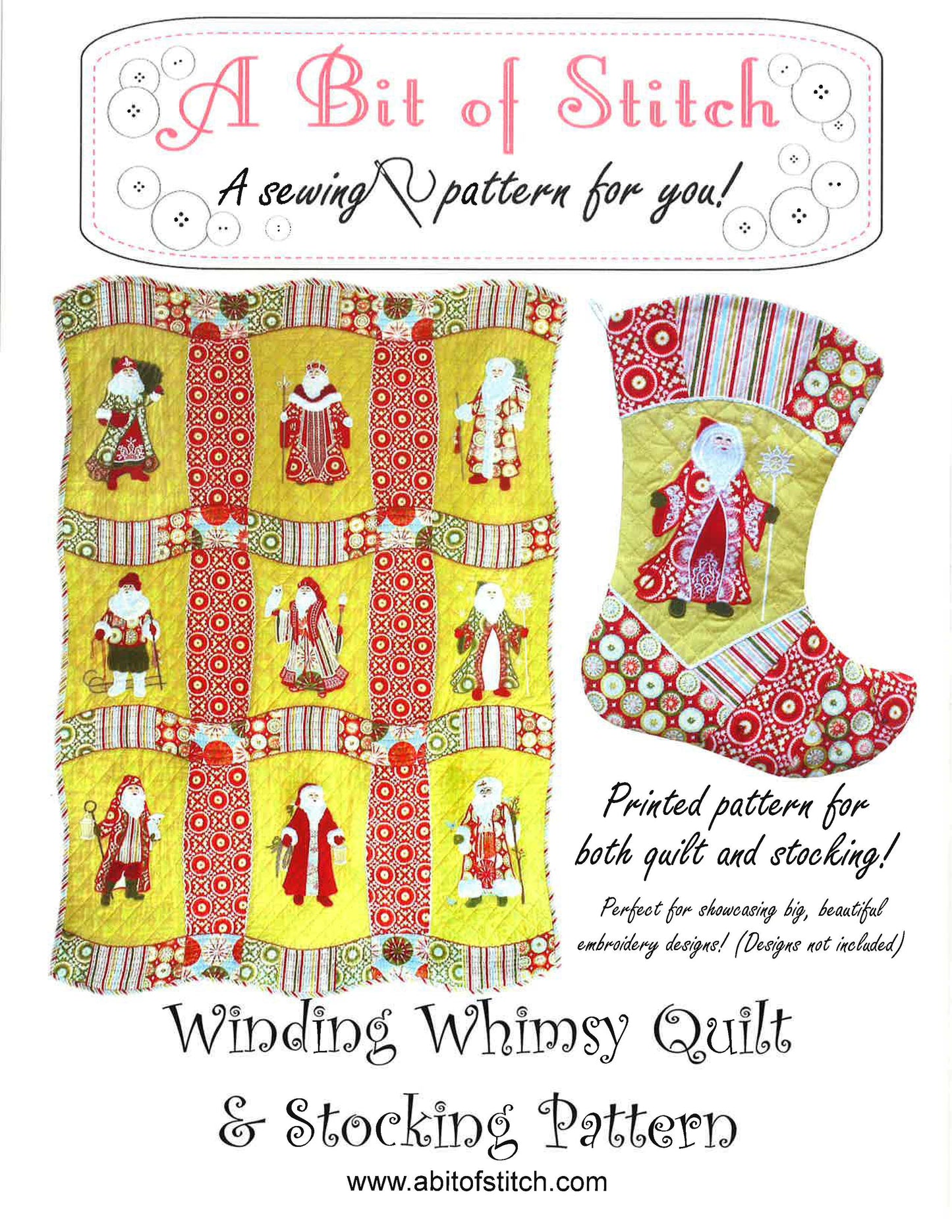 Winding Whimsy Quilt & Stocking Pattern