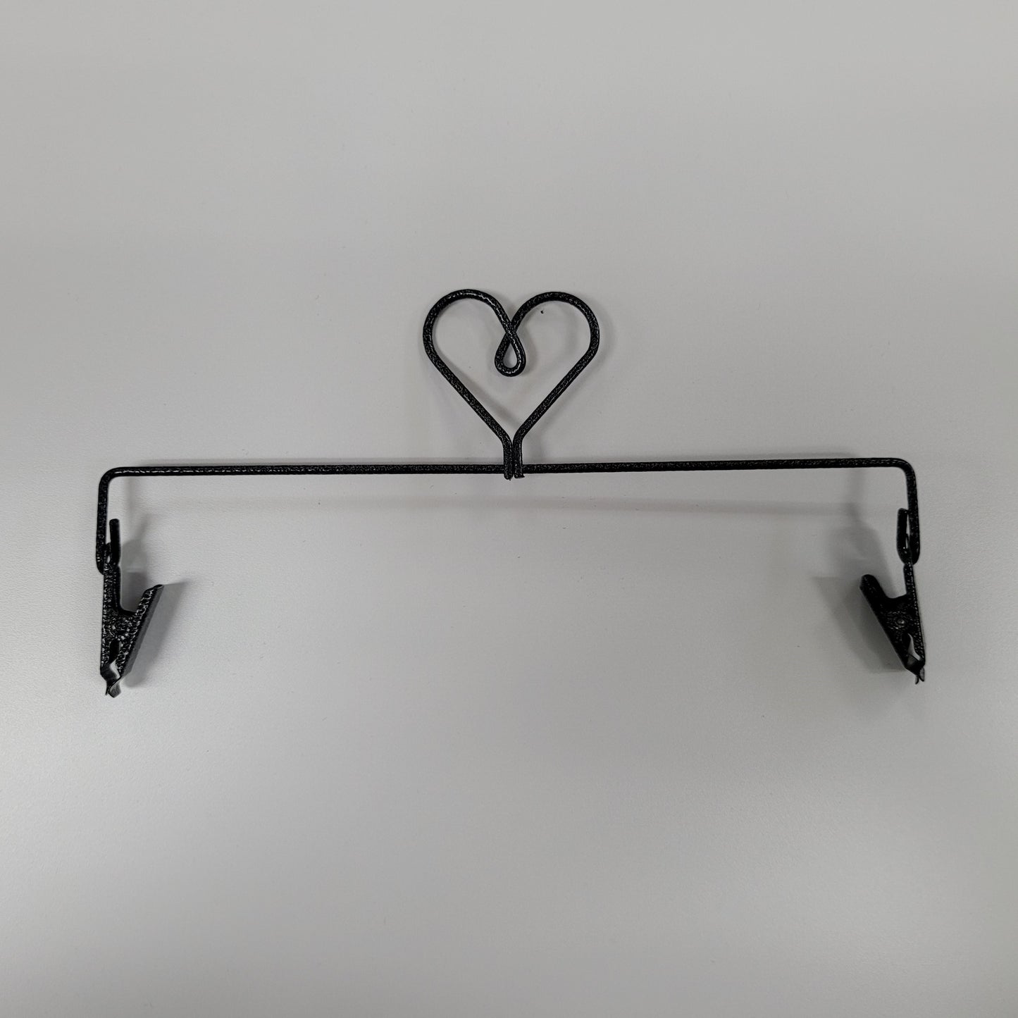 Heart Clip Holder, Charcoal, 7in