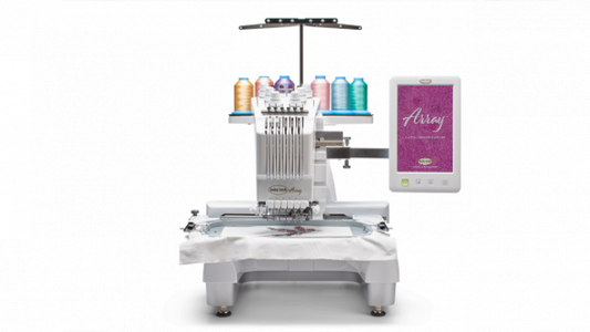 Array multi-needle embroidery machine, Baby Lock Mach.