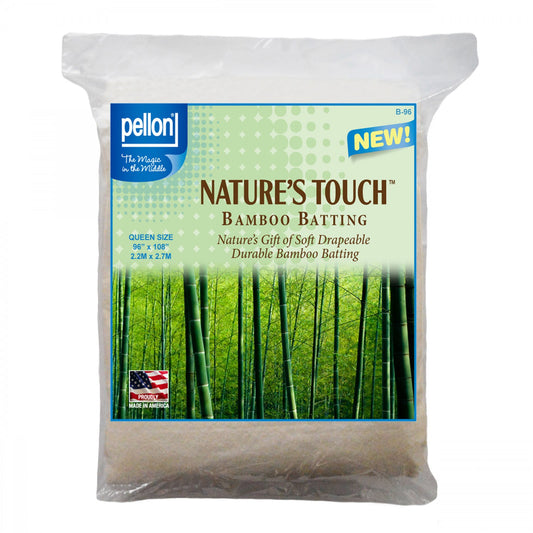 Natures Touch Bamboo Blend Batting w/Scrim Queen-Sized 90in x 108in, Notions