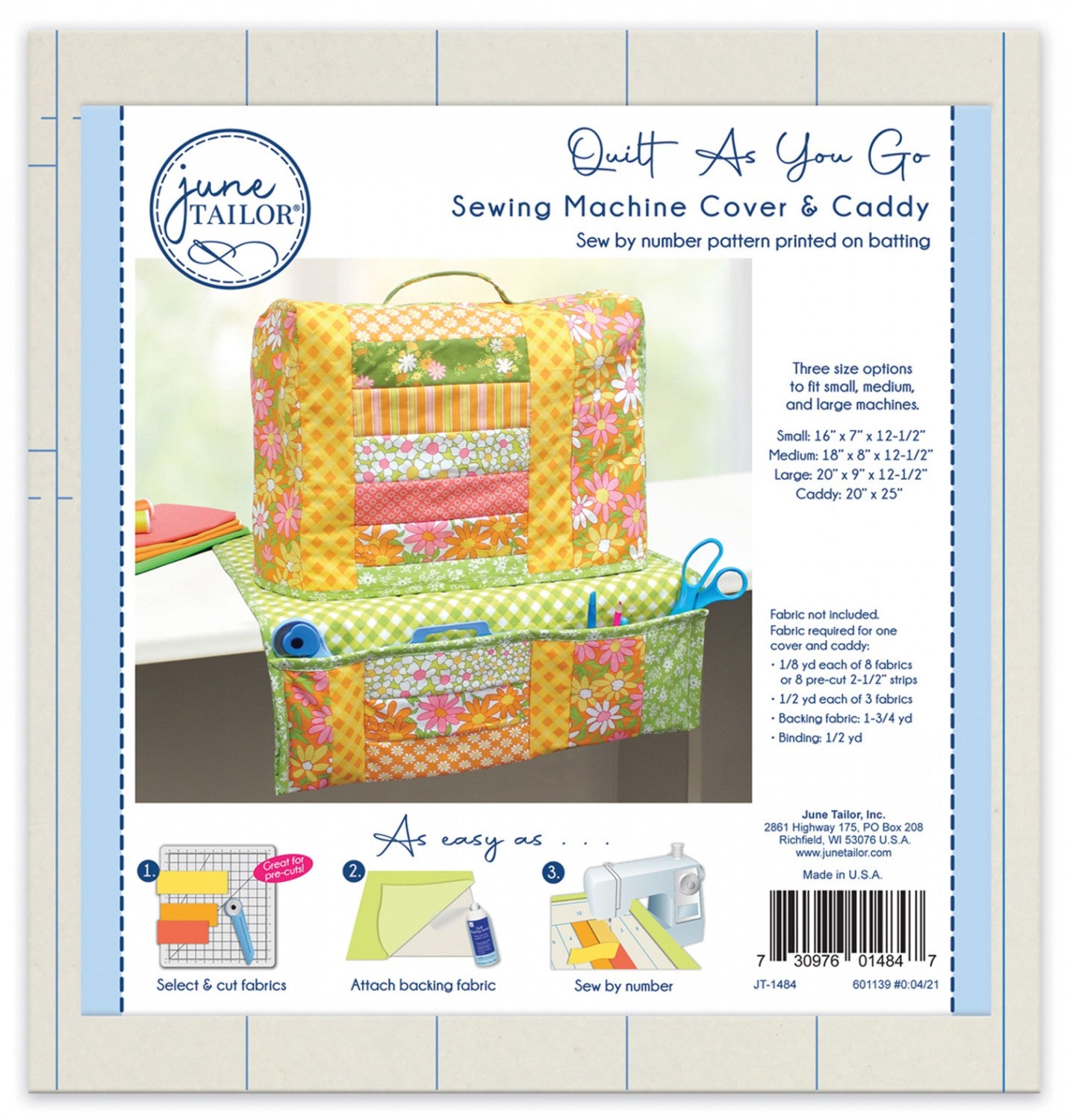 Quilt As You Go Sewing Machine Cover and Caddy