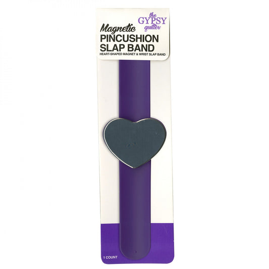 Magnetic Pincushion with Slap Band Bracelet Heart Shape, Notions